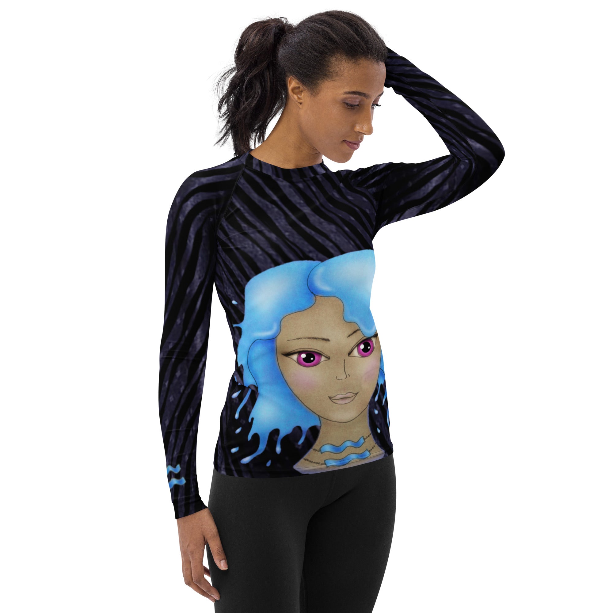 aquarius-exercise-gym-top-rashguard-runningtop-dance-top-cosmic-yoga-wickedyo7